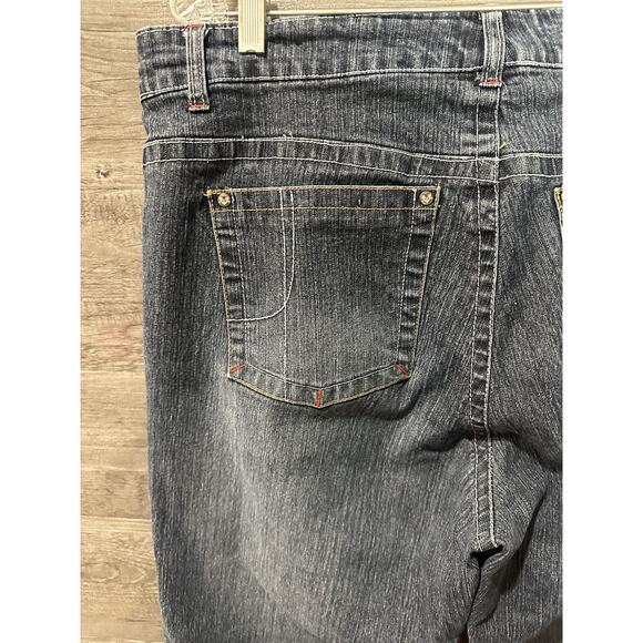 Squeeze Jeans Women Size 18 W Bootcut Embroidered Pockets Y2K - Picture 3 of 10